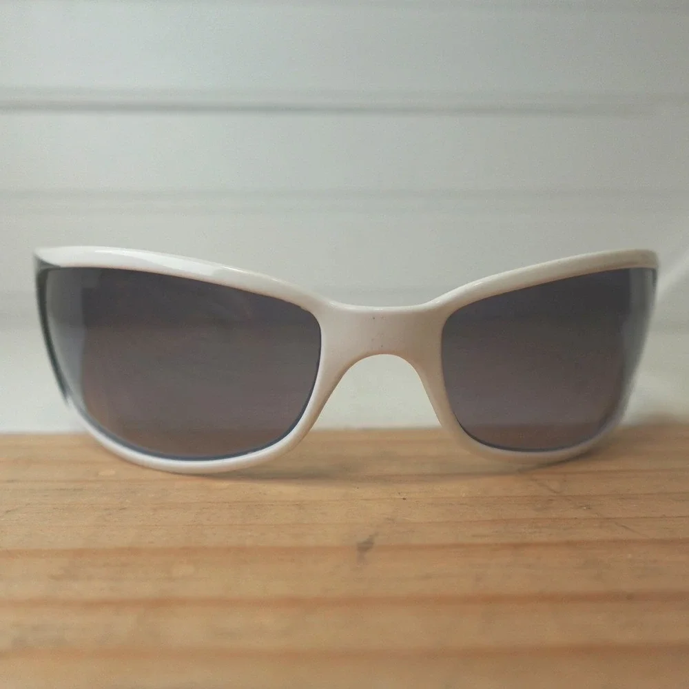 Arnett Sunglasses Men's Black & White‎ Frames Y2K Racing Wrap-around Glasses